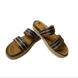 Jellypop Womens Multicolor Platform Strap Sandal Sz 8 M.